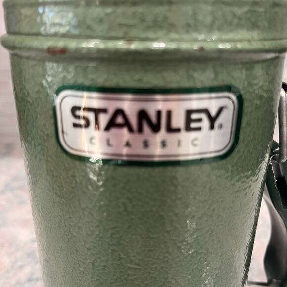 Vintage Aladdin Stanley A-1350B Thermos 24 oz Wide Mouth Green Vacuum Bottle - Picture 2 of 7